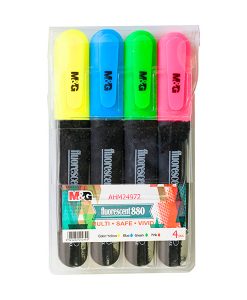 Fluorescent 880 highlighter AHM24971 Retail pack of 4