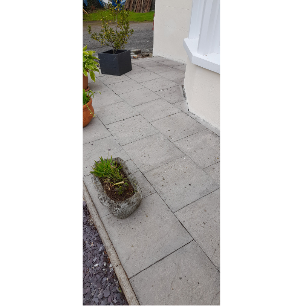 Patio slabs after