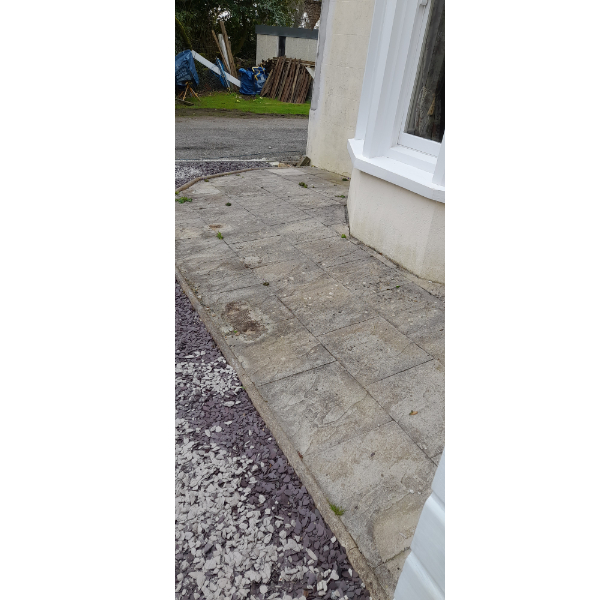 Patio slabs before
